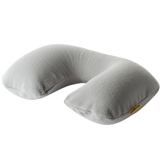 高品质充气U形枕旅行枕棉质天鹅绒吹气旅游护颈枕 礼品定制