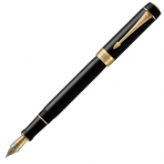 派克 钢笔 世纪纯黑金夹墨水笔18K金笔尖 标准装 高档商务礼品