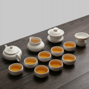 湖畔居 茶具套装 白玉瓷 整套功夫茶具 上海企业礼品定制